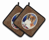 Dog Artwork Pair of Pot Holders - 7038PTHD
