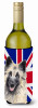 English Union Jack British Flag Design with Dog Wine Bottle Hugger - S000213B001695P039497V000