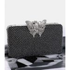 Silver Butterfly Evening Clutch Bag