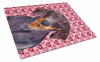 Valentine's Day Dog Print Glass Cutting Board Large - S000213B001695P036999V028
