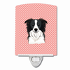 Checkerboard Design with Dog Ceramic Night Light - BB1241CNL