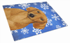 Christmas Design Dog Print Glass Cutting Board Large - LH9267LCB