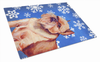 Christmas Design Dog Print Glass Cutting Board Large - LH9269LCB