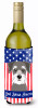 American Flag and Dog Wine Bottle Hugger - S000213B001695P062218V000