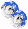 Dog Themed Holiday Christmas Cup Holder Car Coasters (Set of 2) - S000213B001695P076419V007