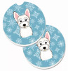 Dog Themed Holiday Christmas Cup Holder Car Coasters (Set of 2) - S000213B001695P076419V003