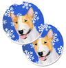 Dog Themed Holiday Christmas Cup Holder Car Coasters (Set of 2) - S000213B001695P076419V086