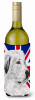 English Union Jack British Flag Design with Dog Wine Bottle Hugger - S000213B001695P039521V000