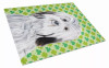 St. Patrick's Day Dog Print Glass Cutting Board Large - S000213B001695P037475V006