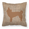 Dog Silhouette Burlap Fabric Decorative Pillow - S000213B001695P024787V000