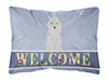 Welcome Dog Art Canvas Fabric Decorative Pillow - BB5671PW1216