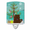 Christmas Tree and Dog Ceramic Night Light - BB4266CNL