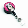 Dog Retractable Badge Reel - SS4773-PK-BR