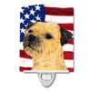 USA American Flag with Dog Ceramic Night Light - S000213B001695P104277V000