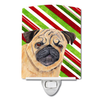 Candy Cane Holiday Christmas Dog Art Ceramic Night Light - S000213B001695P103024V000