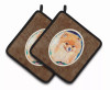 Dog on Pair of Pot Holders - S000213B001695P069321V008