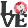 Dog Hearts Love and Valentine's Day Metal Wall Artwork LOVE - S000213B001695P012739V029