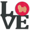 Dog Metal Wall Artwork LOVE - S000213B001695P013465V000