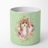 Dog 10 oz Flowers Decorative Soy Candle - CK4407CDL