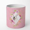 Dog 10 oz Flowers Decorative Soy Candle - CK4268CDL