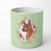 Dog 10 oz Flowers Decorative Soy Candle - CK4321CDL