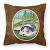 Portrait Artwork with Dog Brown Fabric Decorative Pillow - SS8283PW1414