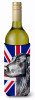Dog with English Union Jack British Flag Wine Bottle Hugger - S000213B001695P039803V000