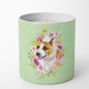 Dog 10 oz Flowers Decorative Soy Candle - CK4274CDL