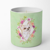 Dog 10 oz Flowers Decorative Soy Candle - CK4287CDL
