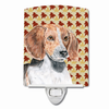 Fall Leaves Dog Art Portrait Ceramic Night Light - SC9551CNL