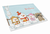 Christmas Carolers Dog Print Glass Cutting Board Large - S000213B001695P070081V030