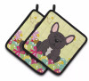 Easter Eggs Dog Pair of Pot Holders - S000213B001695P083191V006