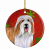Dog and Christmas Snowflakes Ceramic Ornament - S000213B001695P028144V022