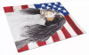 USA American Flag Dog Print Glass Cutting Board Large - S000213B001695P123753V016