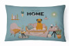 Sweet Home Dog Art Canvas Fabric Decorative Pillow - S000213B001695P020527V000
