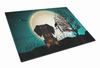 Scary Halloween Dog Print Glass Cutting Board Large - S000213B001695P070079V020