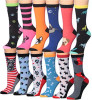 Tipi Toe Women's 12-Pairs Value Pack Dog Novelty Animal Design Socks