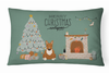Christmas Dog Art Fabric Decorative Pillow - CK7697PW1216