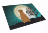 Scary Halloween Dog Print Glass Cutting Board Large - S000213B001695P070077V019