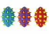 Multipet Spike TPR Football Dog Chew Toy Assorted Colors 5"