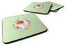 Flowers Design with Dog Foam Coaster Set of 4 - S000213B001695P003343V000