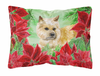 Poinsettas Dog Art Canvas Fabric Decorative Pillow - S000213B001695P112048V000