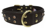 Athens Dog Collar by Angel Rhinestone Collar, 26" X 1.5", Chocolate Brown