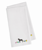 Easter Dog Design Embroidered Kitchen Towel Set of 2 - CK1597WHTWE