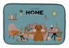 Dog in Sweet Home Dish Drying Mat - S000213B001695P020177V017