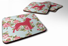 Dog Breed Chic Blue Roses Foam Coaster - S000213B001695P126515V000