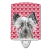 Hearts Love and Valentine's Day Dog Art Ceramic Night Light - S000213B001695P103407V000