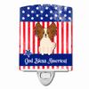 American Flag Design with Dog Ceramic Night Light - BB3073CNL