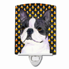 Candy Corn Halloween Dog Art Portrait Ceramic Night Light - SS4309CNL