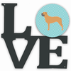 Checkerboard Dog Profile Metal Wall Artwork LOVE - BB3771WALV
